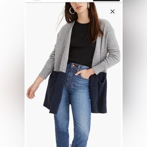 Madewell Ryder Colorblock Cardigan Sweater, Size M